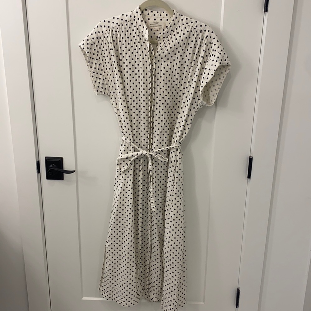 Birds of Paradise polka dot dress - Medium